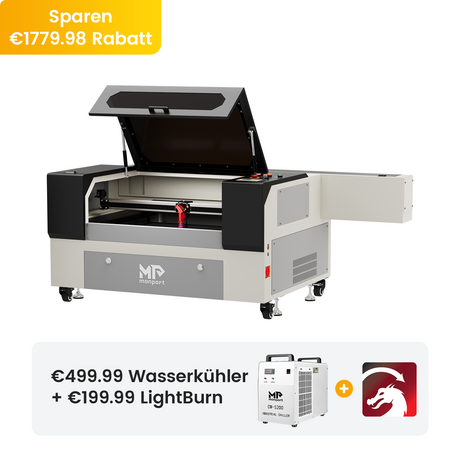 Monport 100W CO2 Laser Graviermaschine & Cutter (500x700mm) mit Autofokus