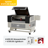 Monport 90W CO2 Laser Graviermaschine & Cutter (500x700mm) mit Autofokus und Halterung