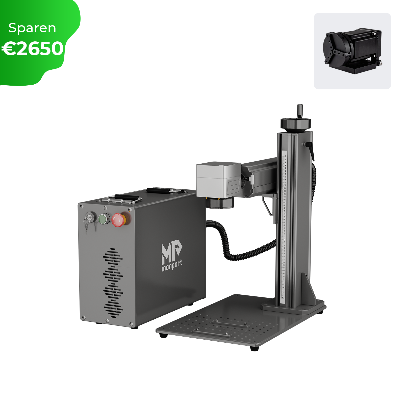 Monport 60W (175 x 175 cm) GPro MOPA fiber laser engraving & marking machine with manual focus