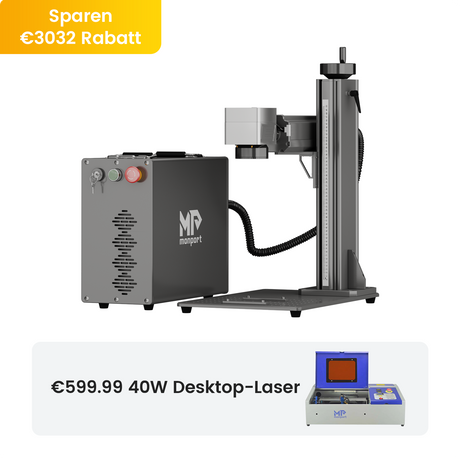 Monport 100W (175 x 175 mm) GPro MOPA Faserlaser Gravier & Markiermaschine mit manuellem Fokus
