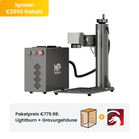 Monport 100W (175 x 175 mm) GPro MOPA Faserlaser Gravier & Markiermaschine mit manuellem Fokus