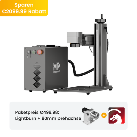 Monport 30W (175 x 175 mm) GPro MOPA Faserlaser Gravier & Markiermaschine mit manuellem Fokus