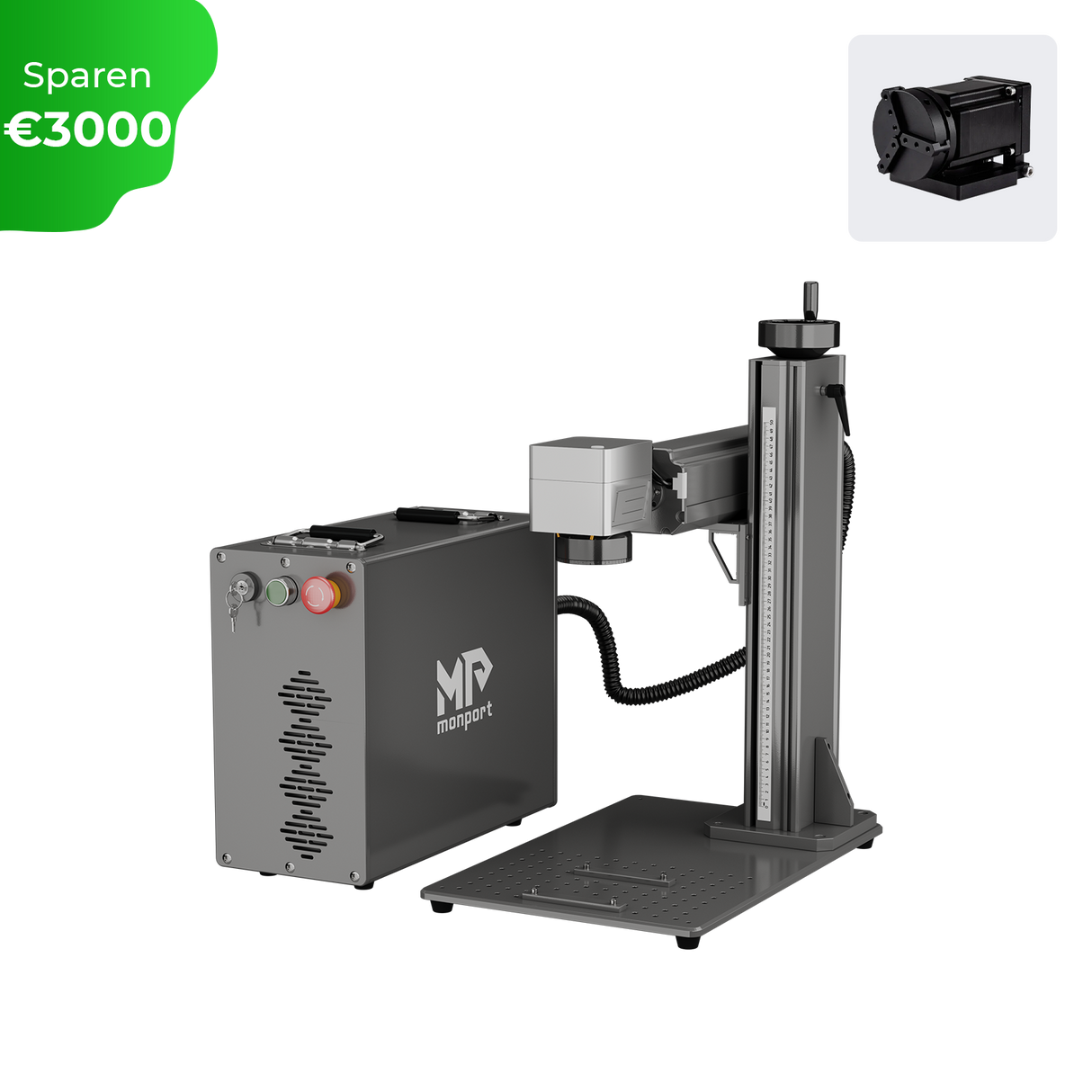 Monport 100W (175 x 175 cm) GPro MOPA fiber laser engraving & marking machine with manual focus