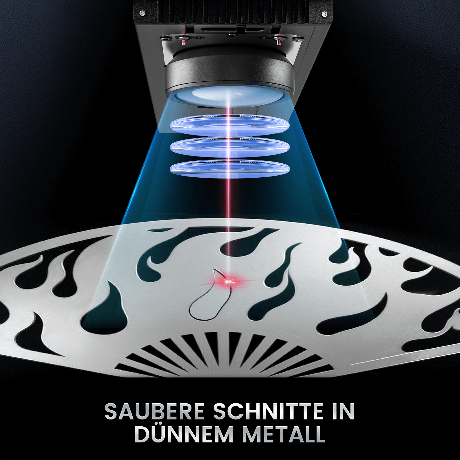 Monport GM 50W Pro Integrierte Faserlaser-Graviermaschine & Markiermaschine mit Autofokus - Maschine