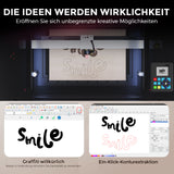 Monport Reno45 Pro 45W Desktop CO2-Lasergravierer und -schneider (16" x 12") mit brandneuem Semi-Autofokus
