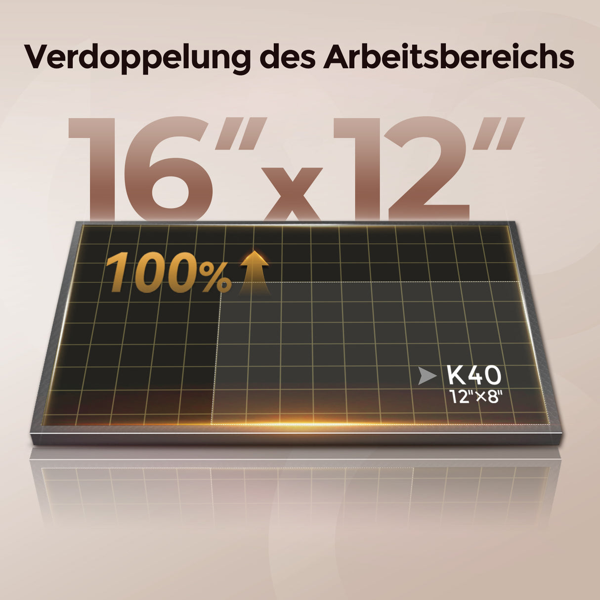 Monport Reno45 45W Desktop CO2-Lasergravierer und -schneider (16" x 12") mit brandneuem Semi-Autofokus