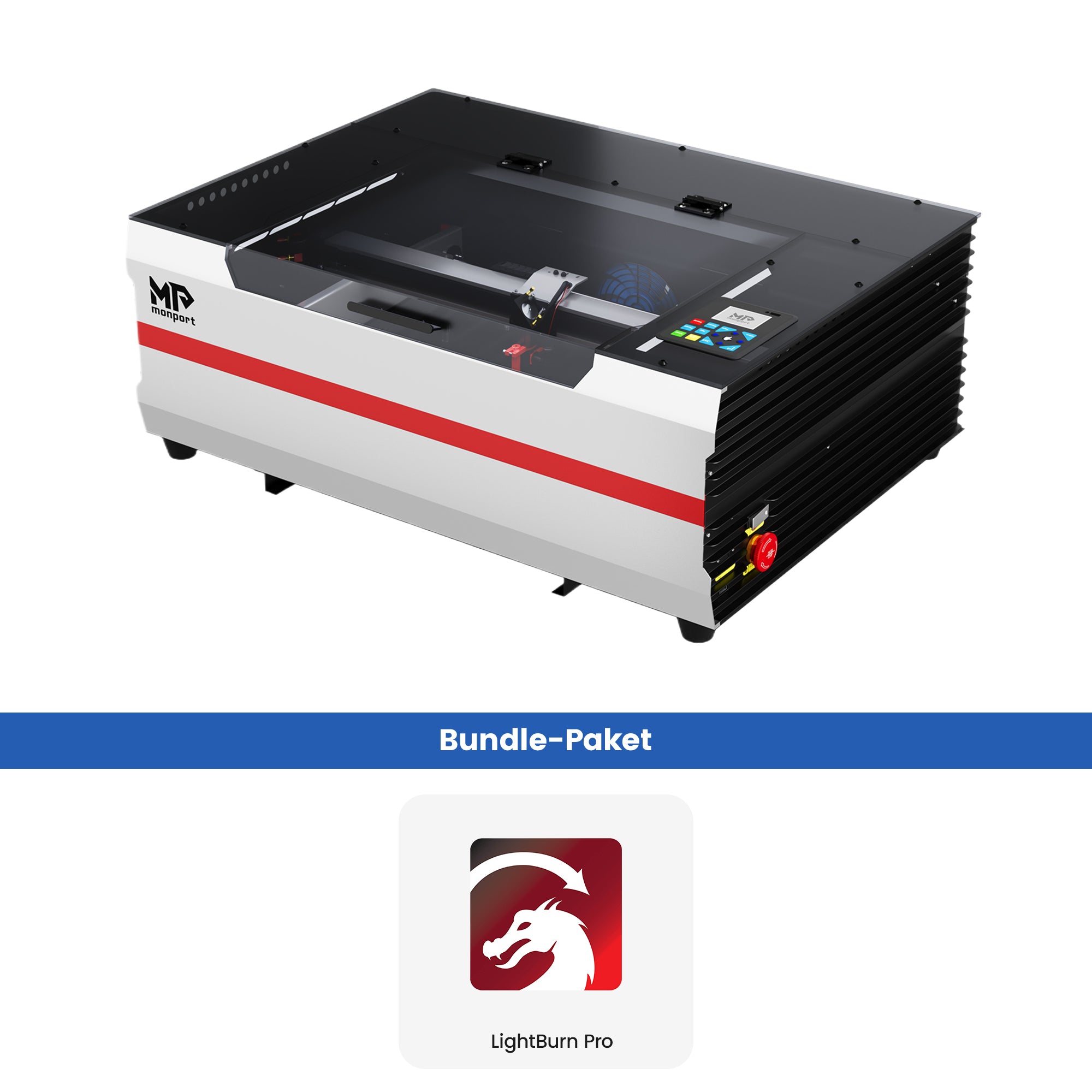 Monport Reno45 Pro Vision 45W Desktop CO₂-Lasergravierer und -Schneider (16