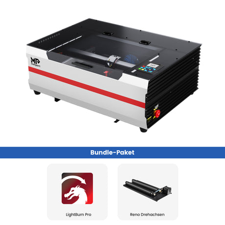 Monport Reno45 Pro Vision 45W Desktop CO₂-Lasergravierer und -Schneider (16" x 12") mit 8MP HD-Kamera, magnetischer Autofokus-Unterstützung und integriertem Wasserkühlsystem