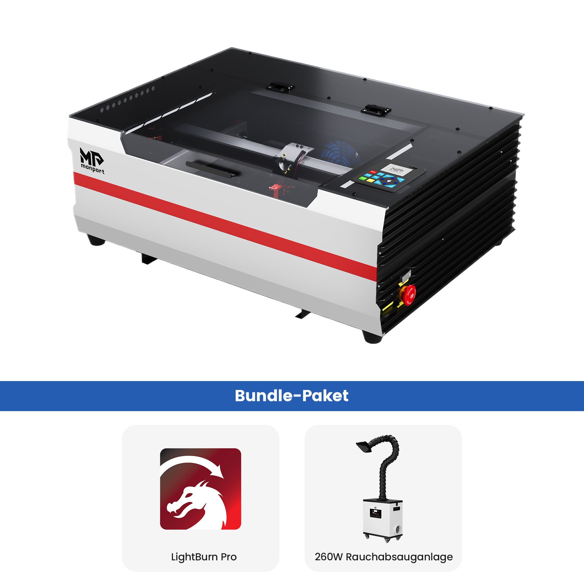 Monport Reno45 Pro 45W Desktop CO2-Lasergravierer und -schneider (16