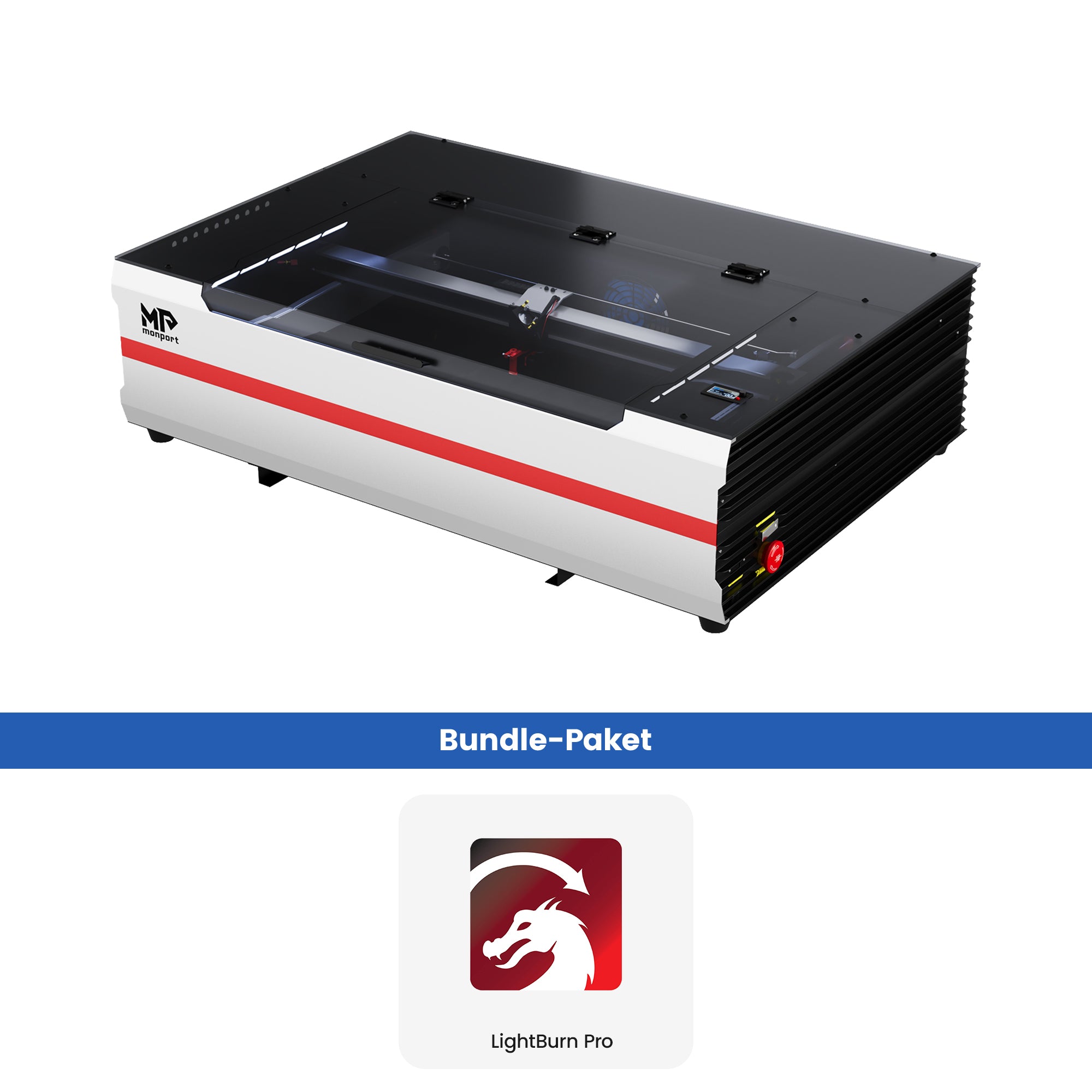 Monport Reno 65W Desktop CO2 Lasergravierer & Schneidegerät (24“X 16“) mit brandneuem Assistierter Autofokus