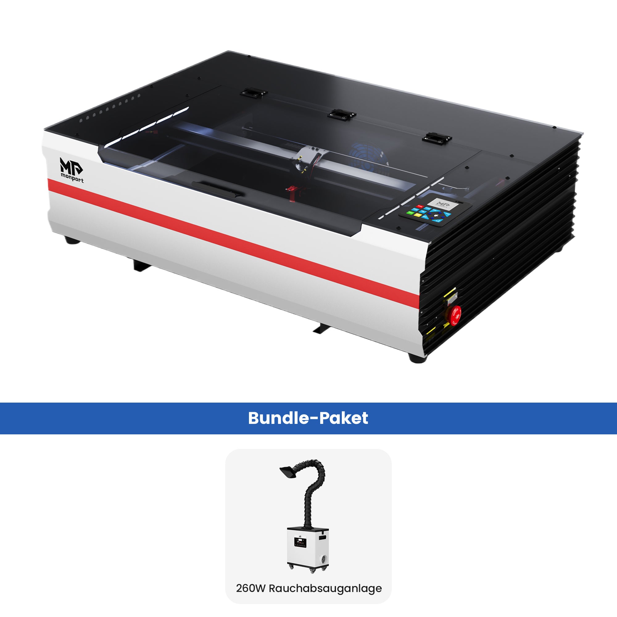 Monport Reno65 Pro Vision 65W Desktop CO₂ Lasergravierer & Laserschneider (24