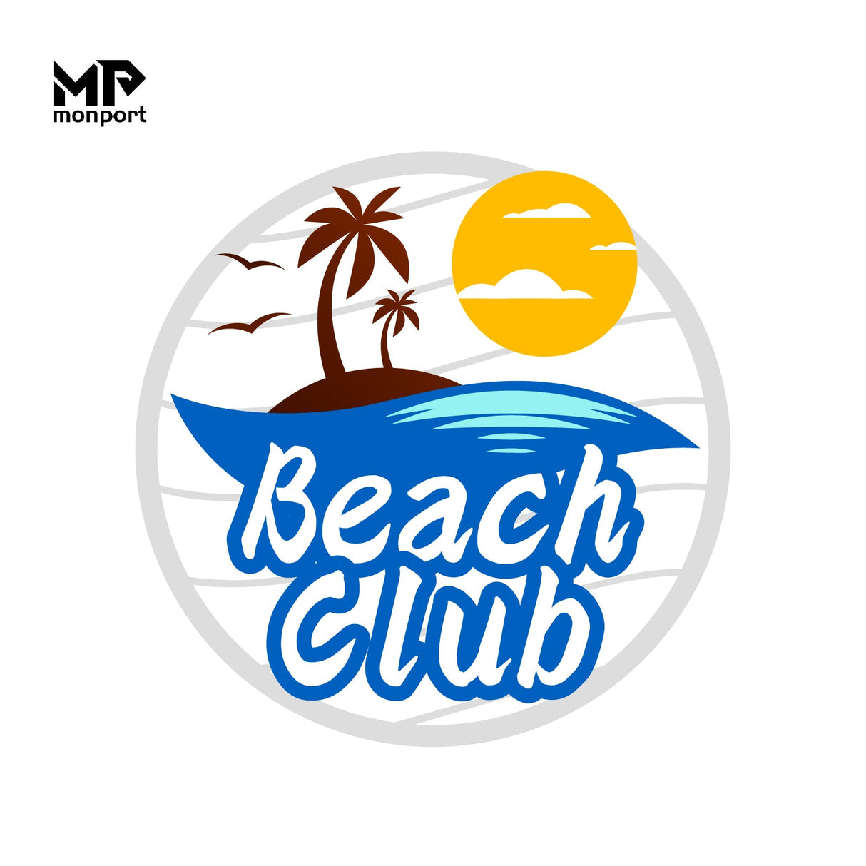 Beach Club Medaillon Laser - Gravierte Halskette: Umarme das Glück der Küste - MonPortlaser.de