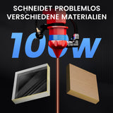 Monport 100W CO2 Eingebaut Wasserkühlsystem Laser Graviermaschine & Cutter mit (1000 x 600mm) Gravurfläche
