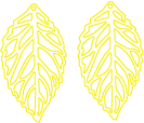 Eleganz in der Natur: Lasergravierte Blatt - Ohrringe - MonPortlaser.de