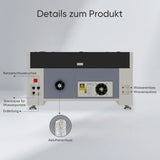 Monport 100W CO2 Eingebaut Wasserkühlsystem Laser Graviermaschine & Cutter mit (1000 x 600mm) Gravurfläche - MonPortlaser.de