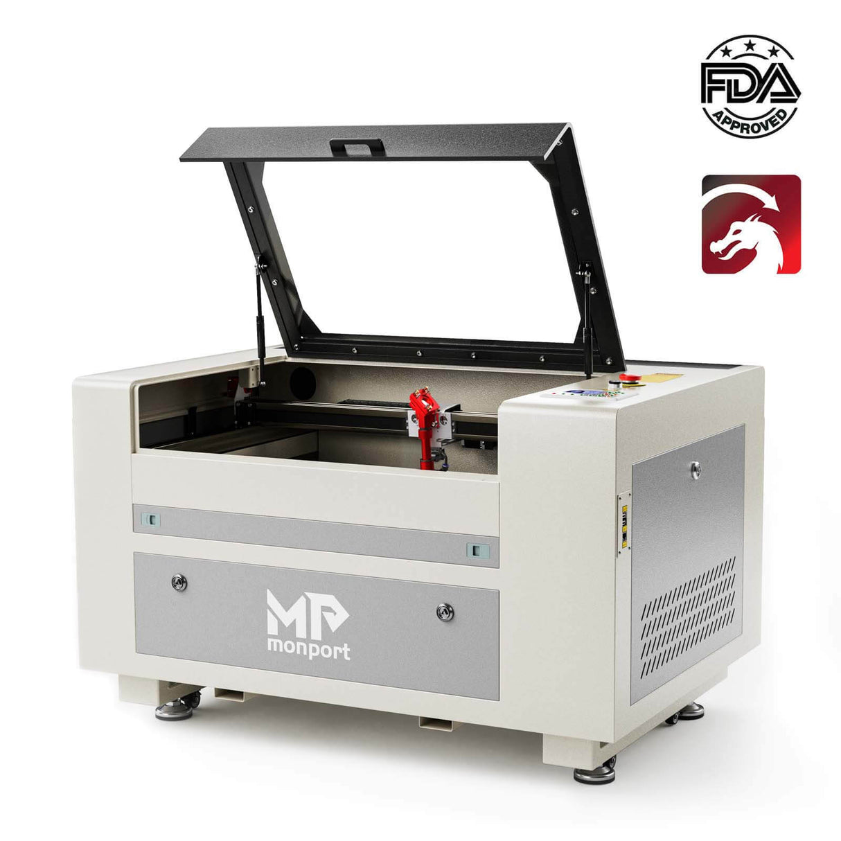 Monport 60W CO2 Laser Graviermaschine & Cutter (600 x 400mm) Gravurfläche mit Autofokus - MonPortlaser.de