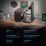 Monport 80W (175 x 175 mm) GPro MOPA Faserlaser Gravier & Markiermaschine mit manuellem Fokus - MonPortlaser.de