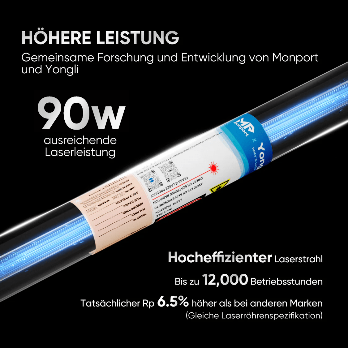 Monport 90W CO2 Laser Graviermaschine & Cutter (500x700mm) mit Autofokus und Halterung - MonPortlaser.de