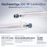 Monport Effi 10S verbesserte Version 100W CO2 - Lasergravurmaschine und Schneidemaschine mit Autofokus - Funktion und integrierter Wasserkühler - MonPortlaser.de