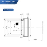 Monport F - theta M52 110 mm * 110 mm optisches Ersatz - Scanobjektiv für Faserlasergravierer - MonPortlaser.de