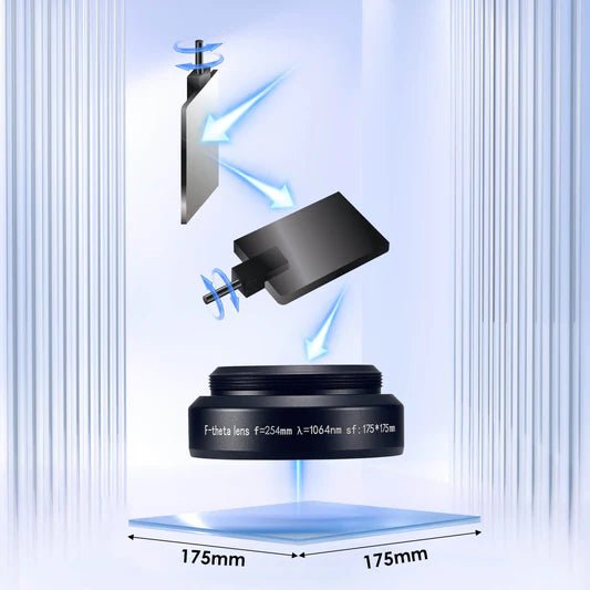 Monport F - theta M52 175mm*175mm Ersatzobjektiv für Faserlasergravierer - MonPortlaser.de