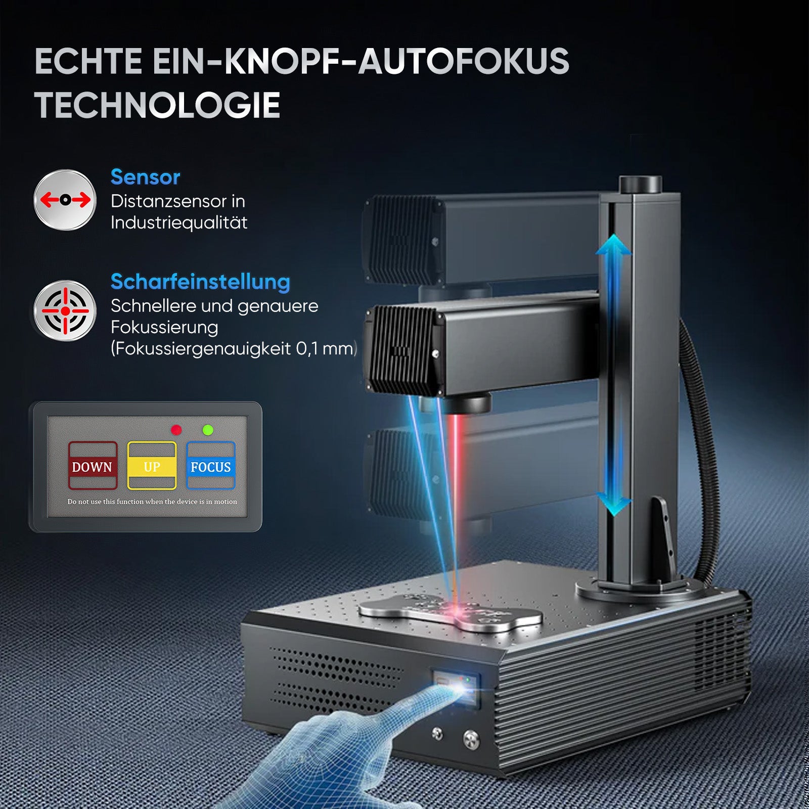 Monport GA Verbesserte 100W Integrierte MOPA Faserlasergravierer & Markiermaschinen mit Autofokus - MonPortlaser.de