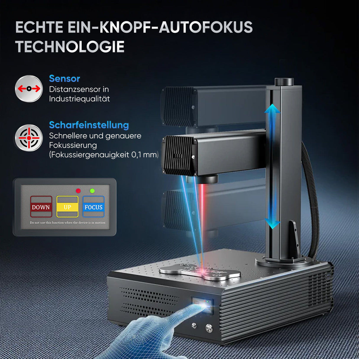 Monport GA Verbesserte 100W Integrierte MOPA Faserlasergravierer & Markiermaschinen mit Autofokus - MonPortlaser.de