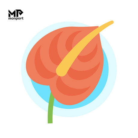 Naturmeisterwerk: Lasergravierte Anthurium Scherzerianum Wandkunst - MonPortlaser.de