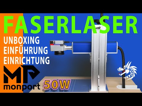 Monport 50W (7.9" x 7.9") Fiber Laser Engraver & Marking Machine