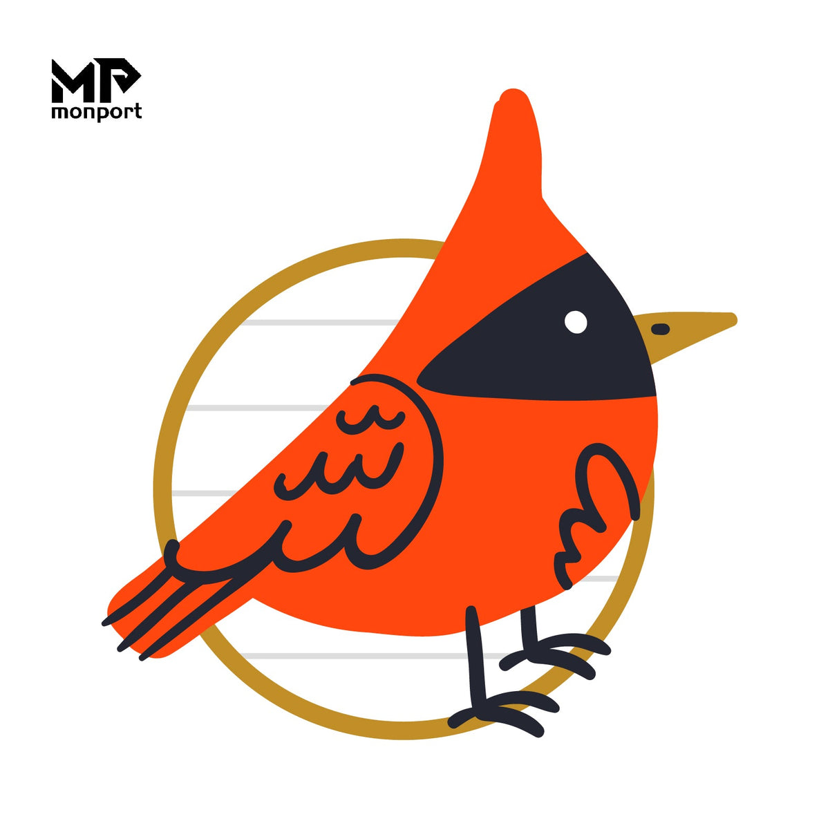 Rote Gefiederte Freude: Lasergraviertes Cartoon - Vogel Schlüsselanhänger - MonPortlaser.de