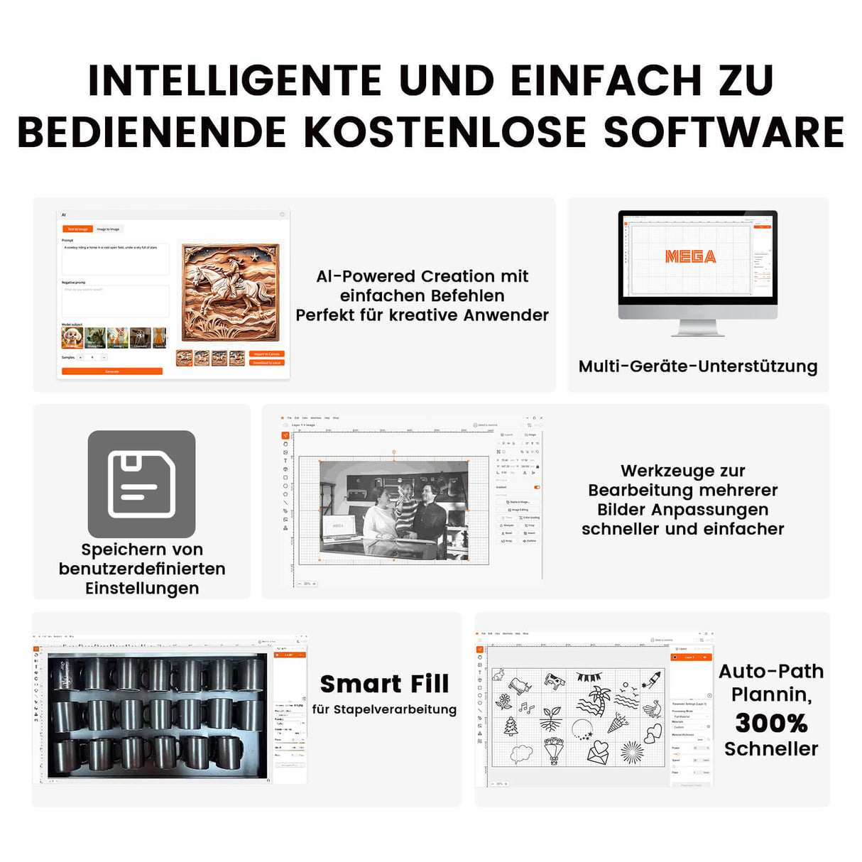 Monport Mega: Die weltweit erste intelligente 70W Desktop-Graviermaschine