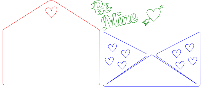 Valentinstag "Be Mine" Geschenkanhänger - MonPortlaser.de