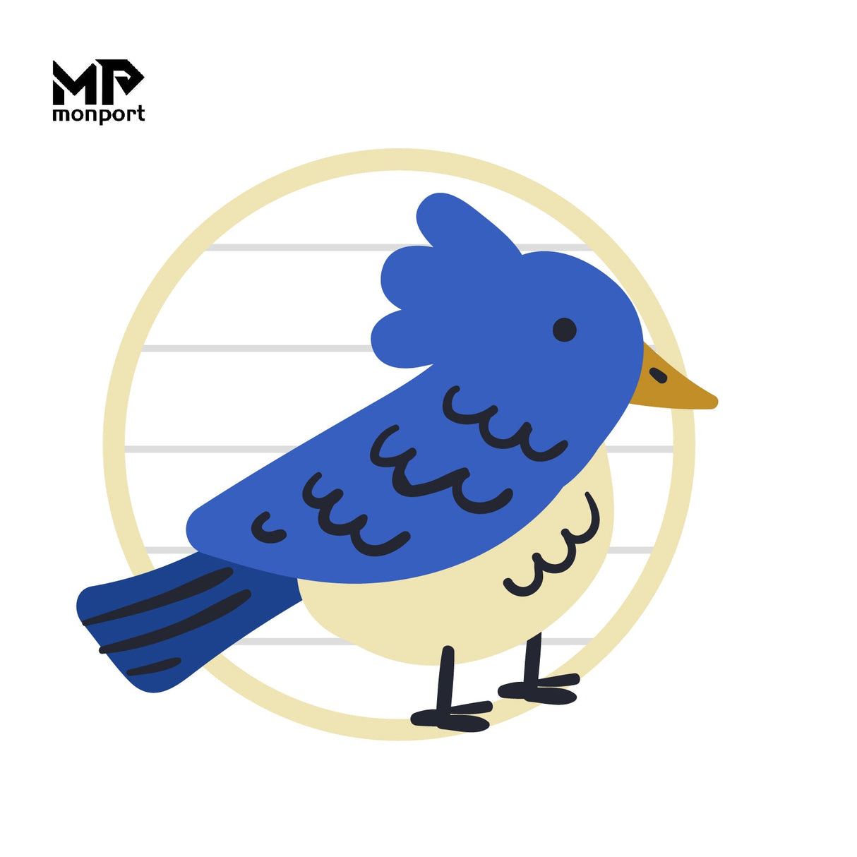 Verspielte Eleganz: Lasergravierte Blaue Cartoon - Vogel - Ohrringe - MonPortlaser.de