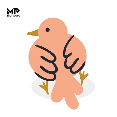Verspieltes Vergnügen: Lasergravierte Rosa Cartoon - Vogel Anhänger - MonPortlaser.de